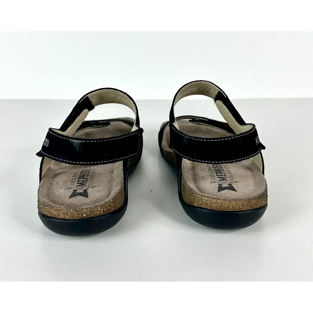 Mephisto Agave Black Bucksoft Anklestrap Comfort Sandal Women's EU‎ 37 US 7
